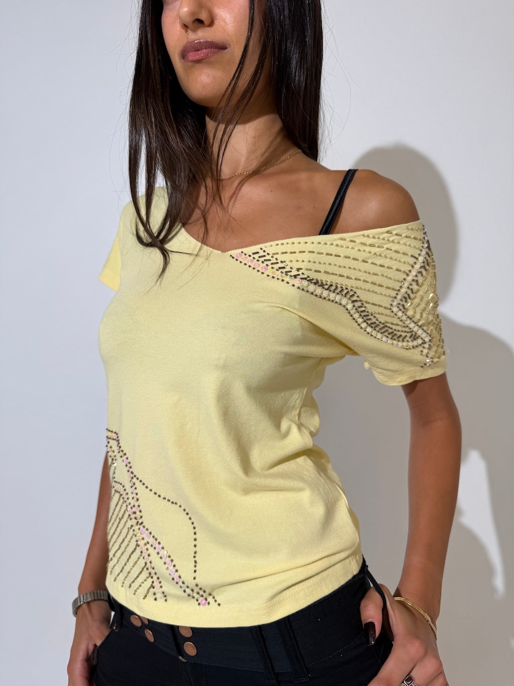 Gatz Beaded Off Shoulder