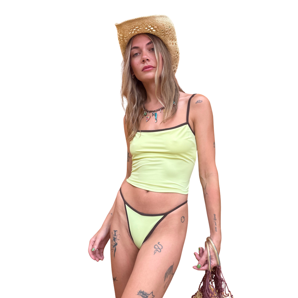 Pine Lime Tankini Bikini