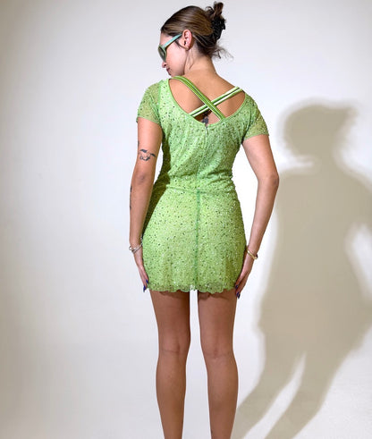 Sequin Beaded Mini Dress