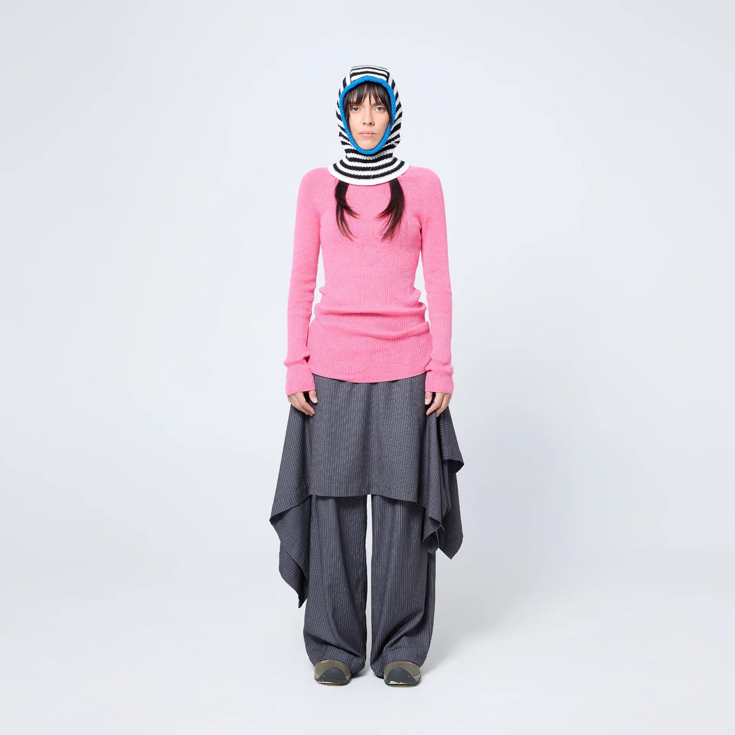 Mini Stripe Balaclava in Calibrate/Mono