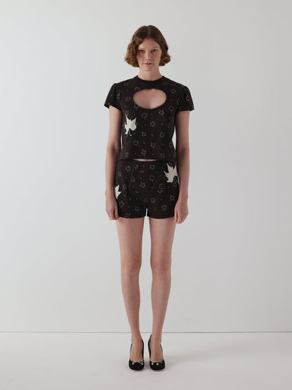 Logo Removal Baby Tee - Moonless Night