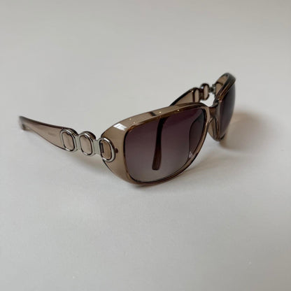 Y2K Brown Round Deadstock Sunglasses