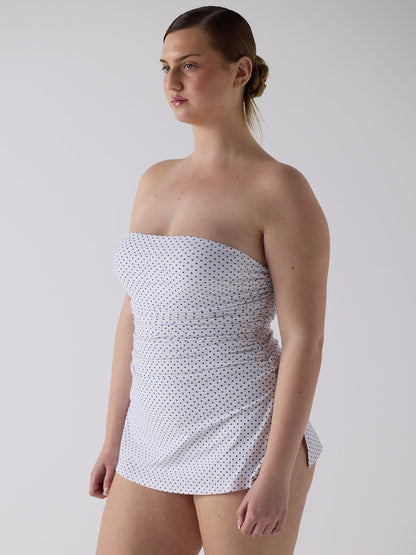 Twist One Piece - Blue Micro Dot