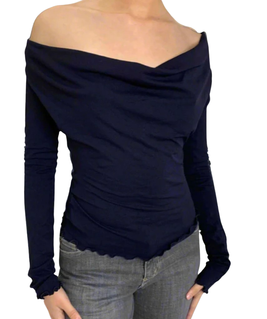 Deep Cowl Top - pink