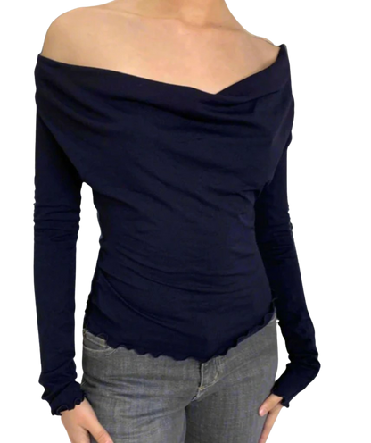 Deep Cowl Top - pink