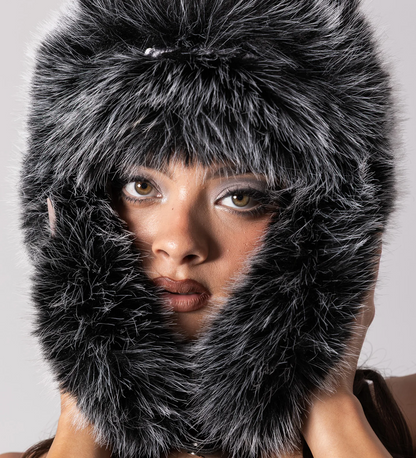 Fur Trapper Hat - Panther