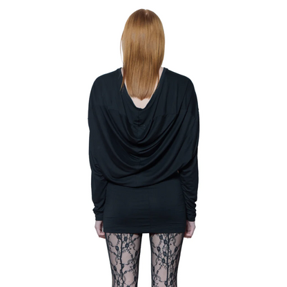 Long Liquid Tee - Black
