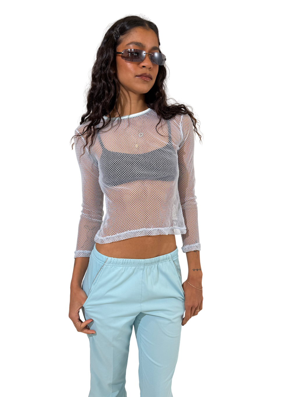 Raver Mesh Long Sleeve Top
