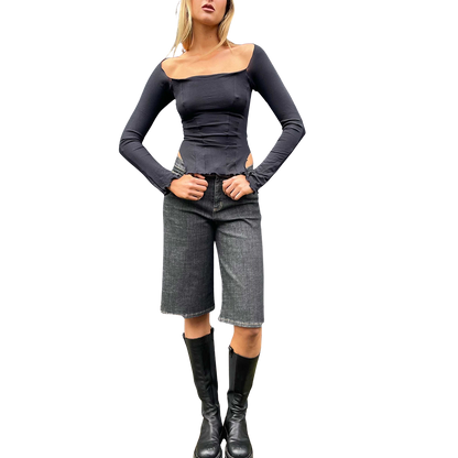Whitney Corset Top - Black