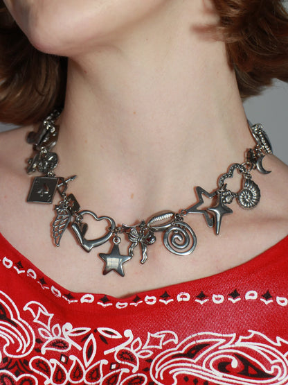Chrome Charm Necklace