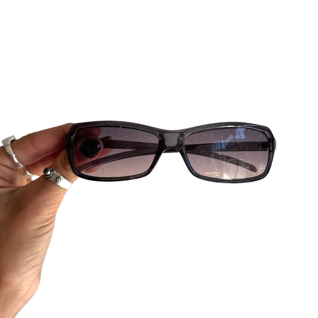 2000s Charcoal Skater Wrap Sunglasses