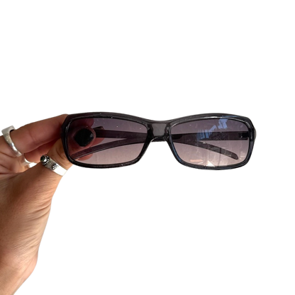 2000s Charcoal Skater Wrap Sunglasses