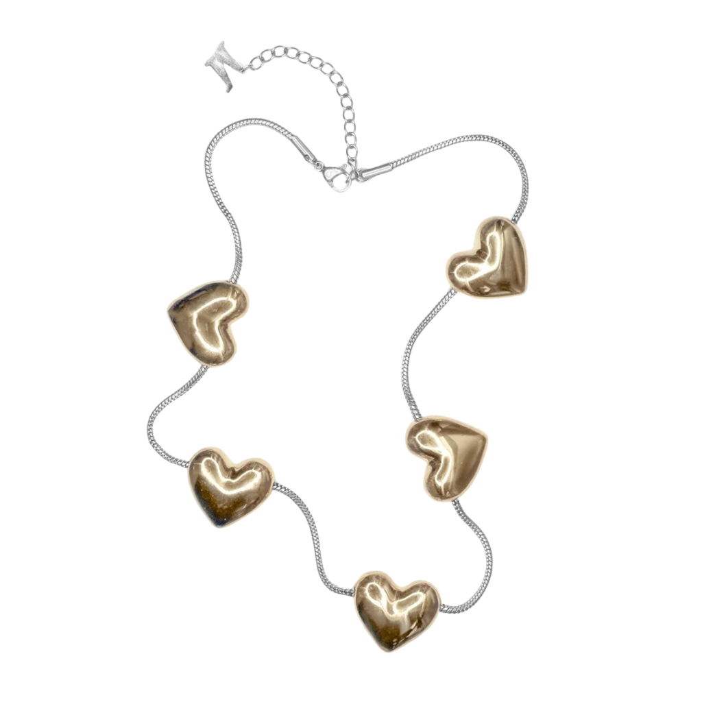 Heart Strings Necklace Gold