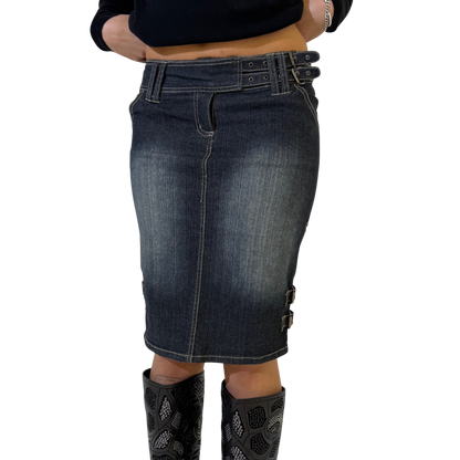 R&B Denim Middi Skirt