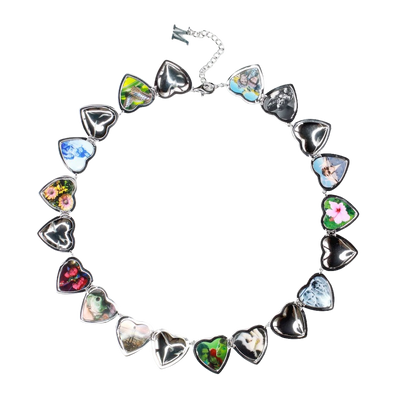 Open Hearts Photo Necklace