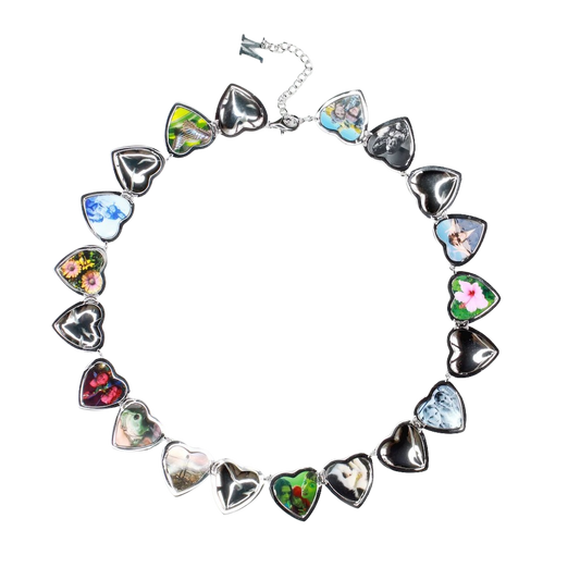 Open Hearts Photo Necklace