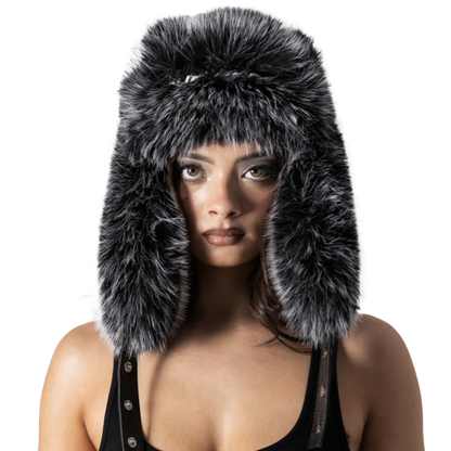 Fur Trapper Hat - Panther