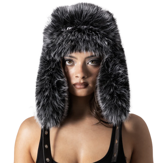 Fur Trapper Hat - Panther