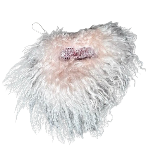 XXL Fluffy Clip Pouch - Candy Floss