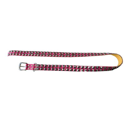Pink Studded Half Half Belt