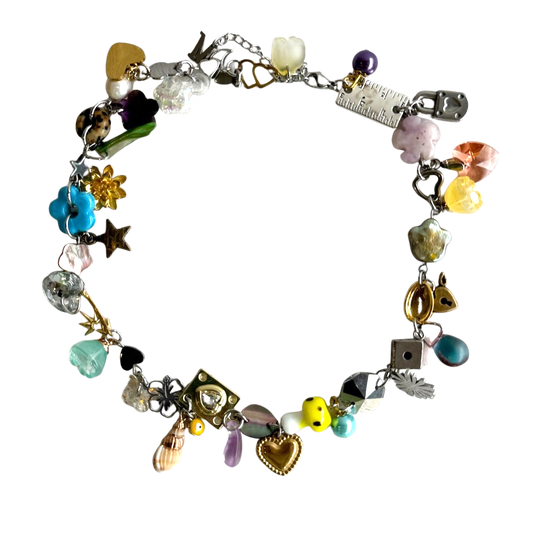 Ruler Crystal Charm Necklace