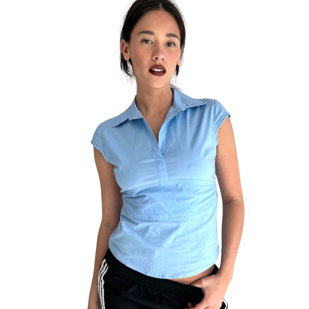 Sexy Corp Tie Back Shirt