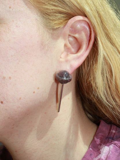 Sucker Earrings - Purple