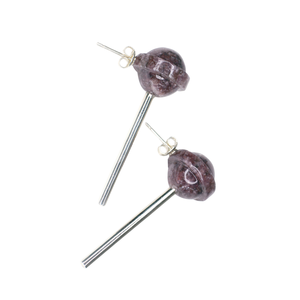 Sucker Earrings - Purple